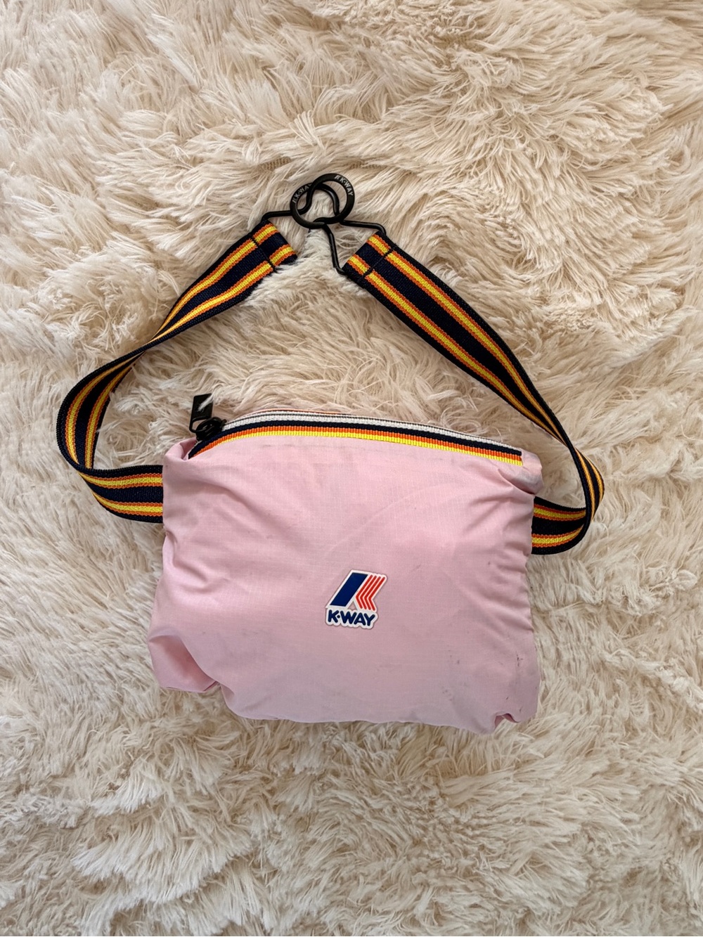 K-Way Le Vrai 3.0 Claude Pink Packable Rain Jacket Girls Size 6Y - Picture 5 of 6